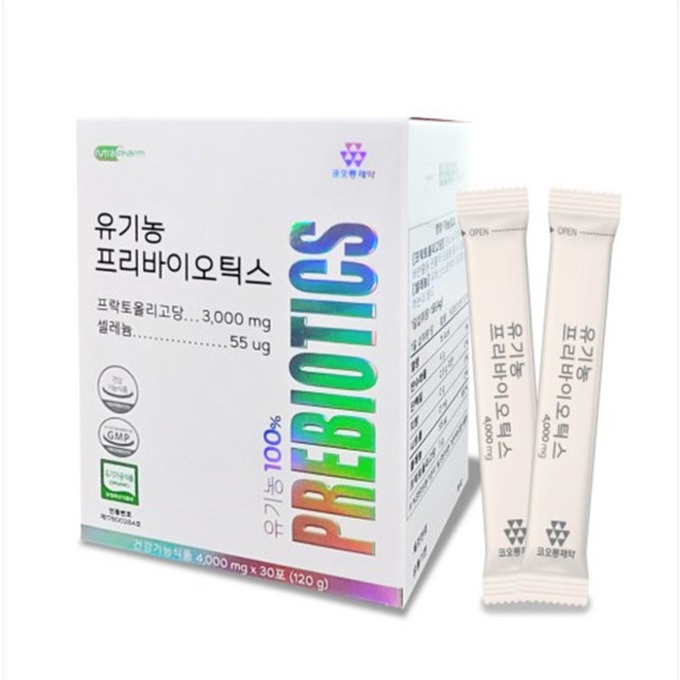 코오롱 유기농 프리바이오틱스 (30포. 단품) 4g*30포(120g)/1개월분