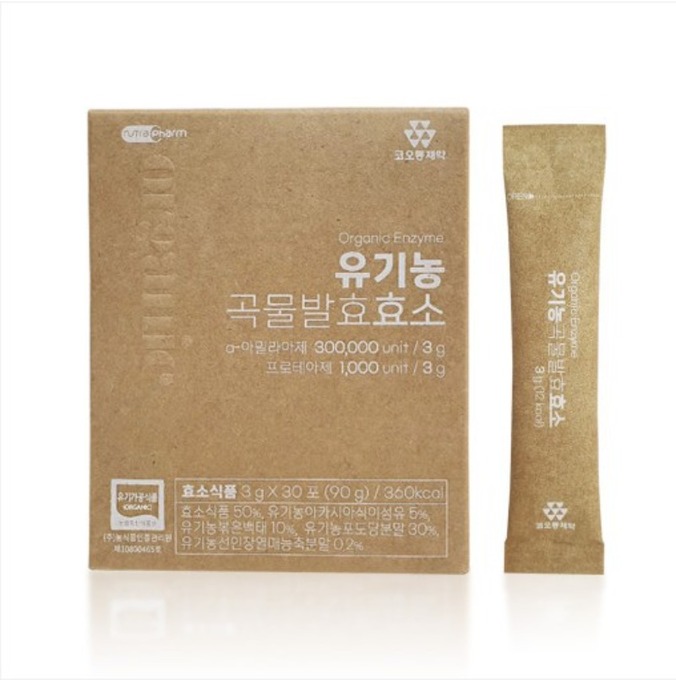 코오롱 유기농 곡물발효효소 (30포, 단품) 90g(3g x 30포)